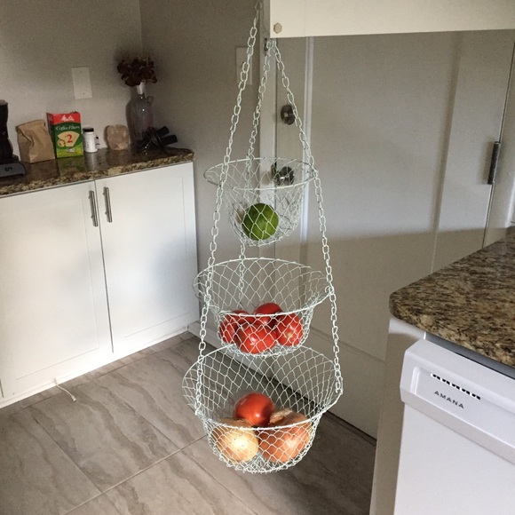 Urban Outfitters Other Vintage Light Blue 3tiered Hanging Basket Kitchen Poshmark